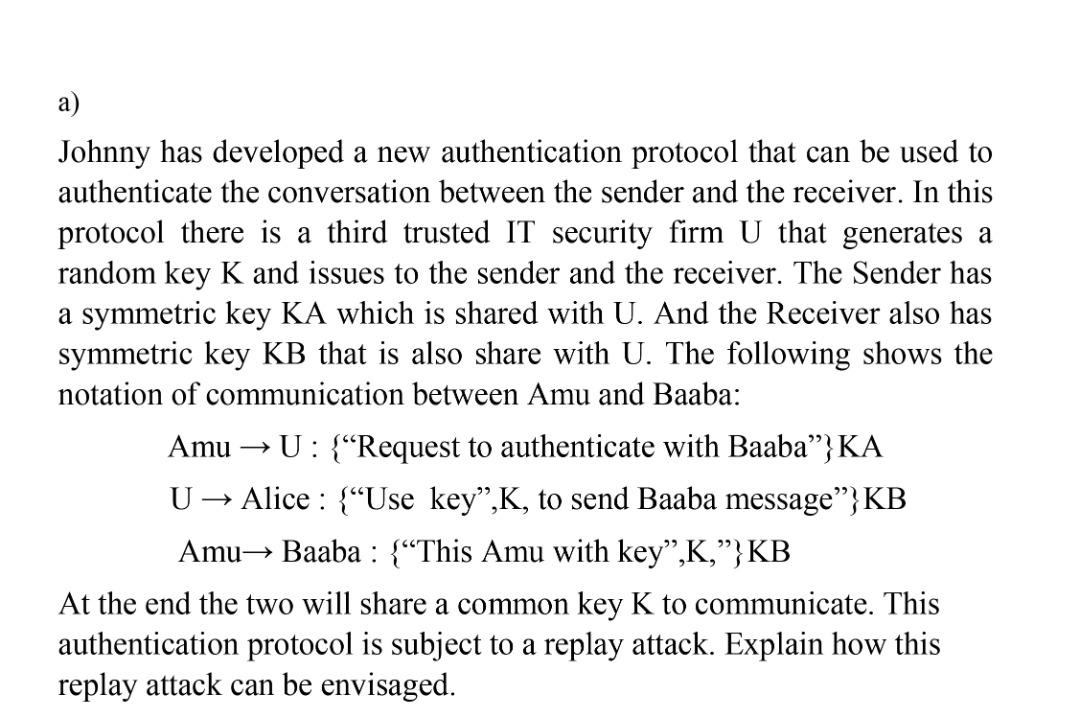 Solved QUESTION 1 An RSA Encryption Algorithm Has The | Chegg.com