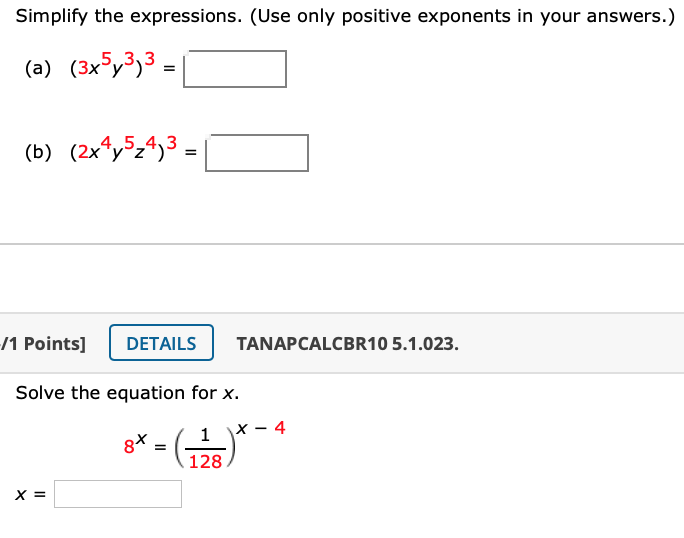 Solved Simplify the expressions. (Use only positive | Chegg.com