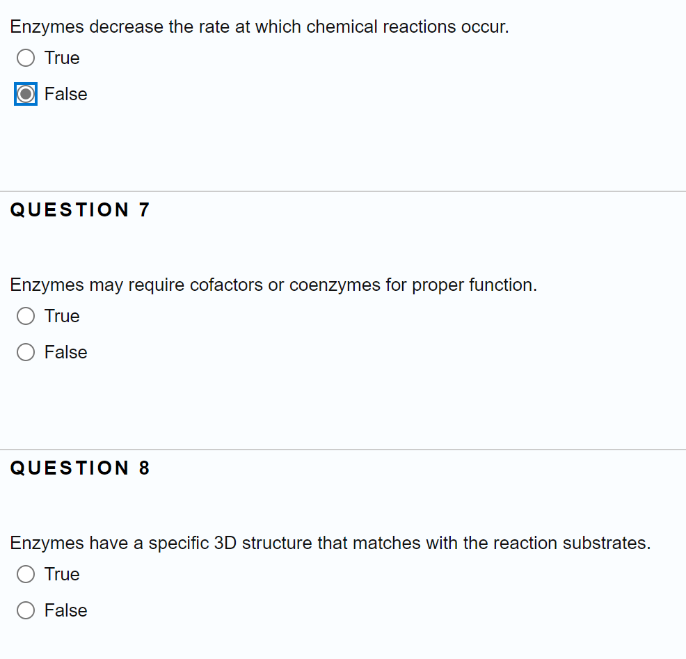 Solved Enzymes decrease the rate at which chemical reactions