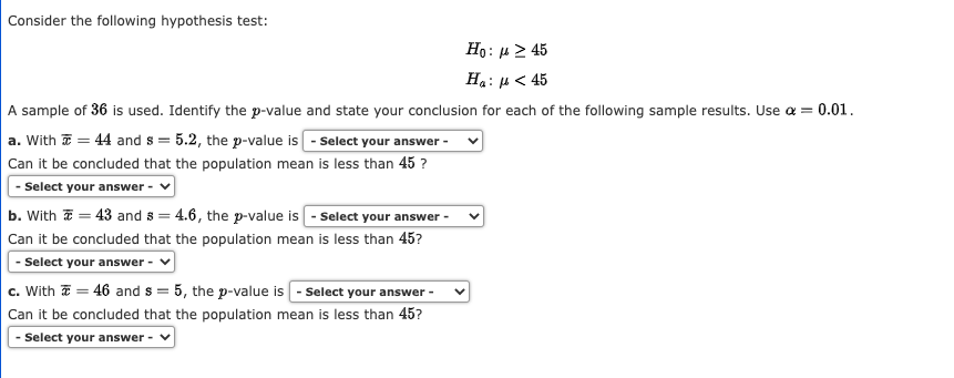 Solved Consider The Following Hypothesis Test: | Chegg.com