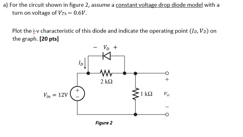 Solved a) For the circuit shown in figure 2, assume a | Chegg.com