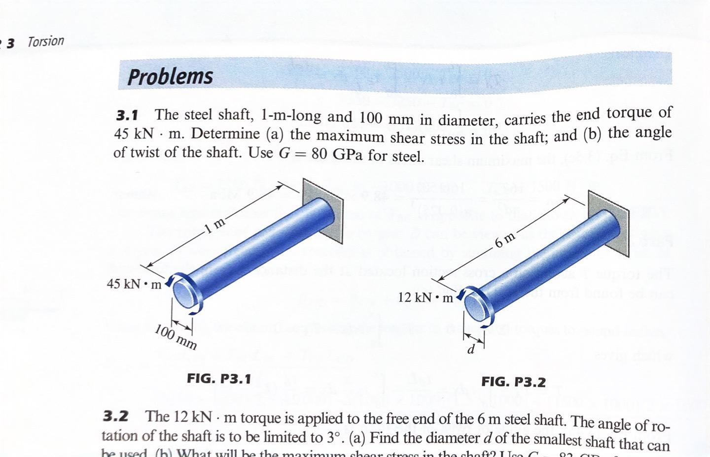 Solved 3 Torsion Problems 3.1 The steel shaft, 1mlong and