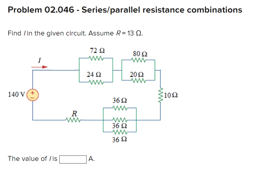 Solved Problem 02.046 - Series/parallel Resistance | Chegg.com