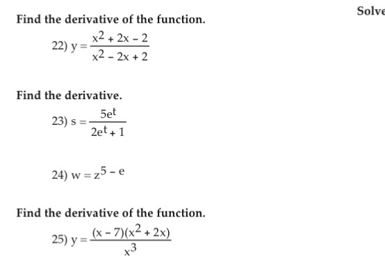 find the derivative of x^-2