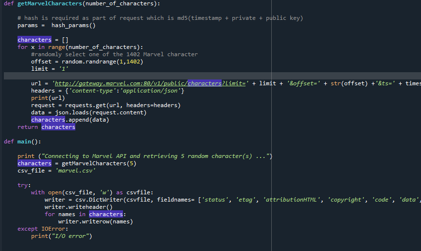 Python API parse information. I have a program that | Chegg.com