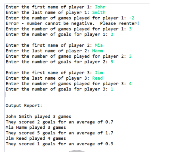 Solved CE - SoccerPlayer 2 • Use the same SoccerPlayer class | Chegg.com