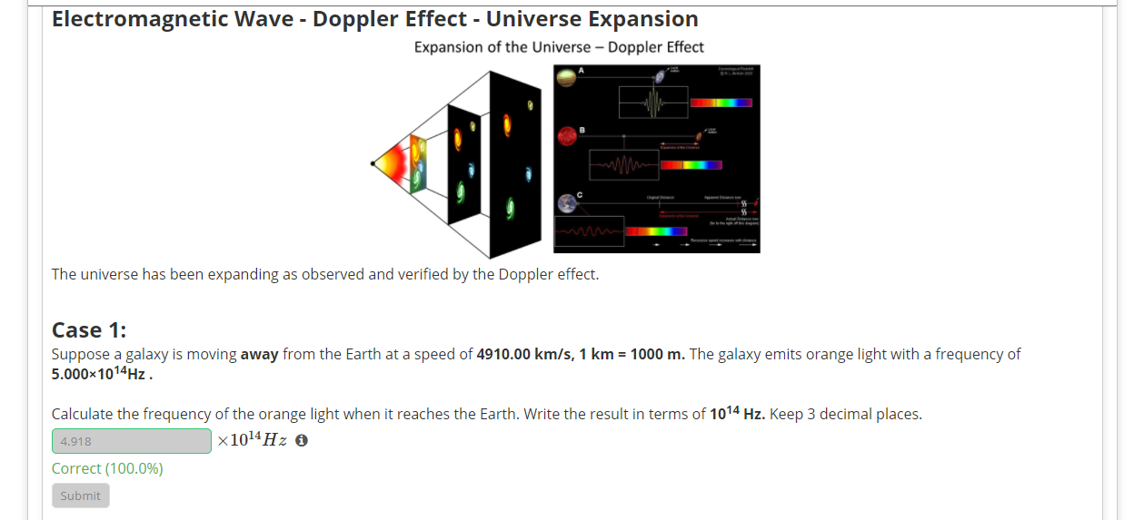 Solved Electromagnetic Wave - Doppler Effect - Universe | Chegg.com