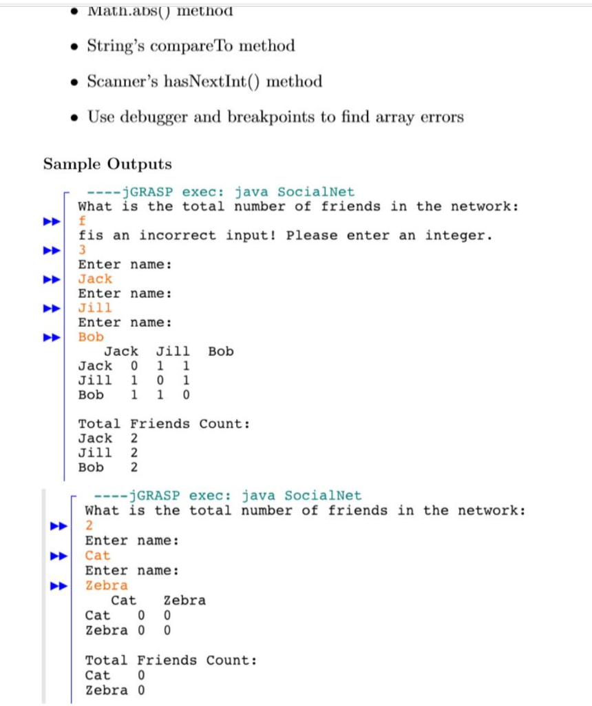 Solved Write a Java program that shows a 2-D array of | Chegg.com