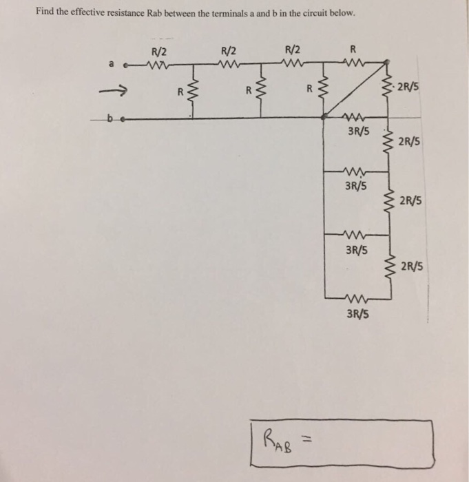 Solved Find the effective resistance Rab between the | Chegg.com