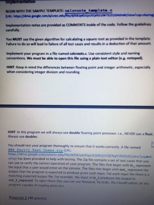 Solved ITCS 2116-C Programming- Fall 2017 Homework 4 | Chegg.com