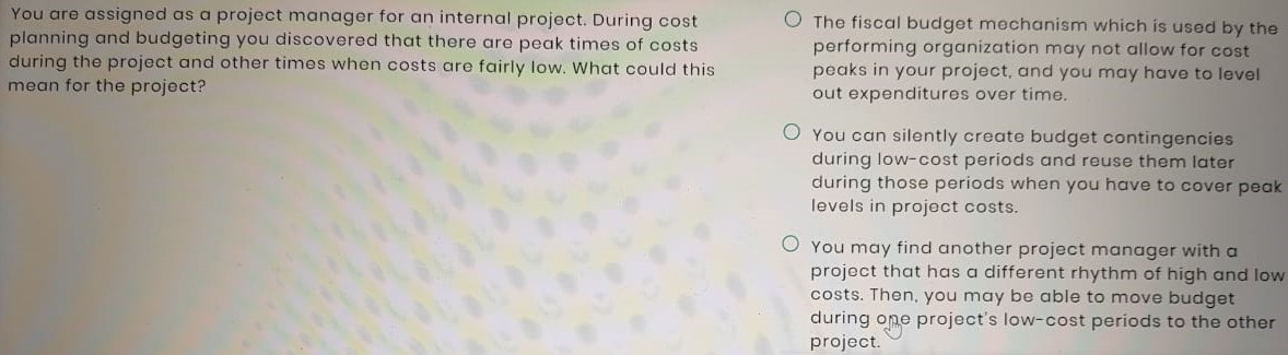 Solved You are assigned as a project manager for an internal | Chegg.com