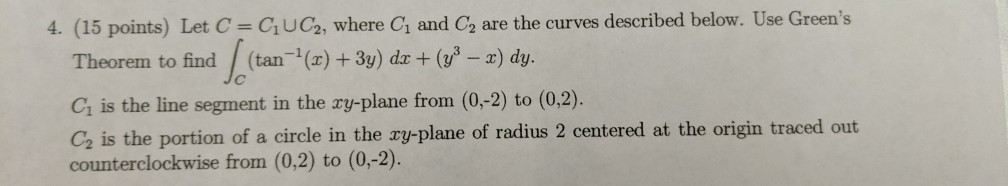 Solved C1UC2, where Ci and C2 are the curves described | Chegg.com