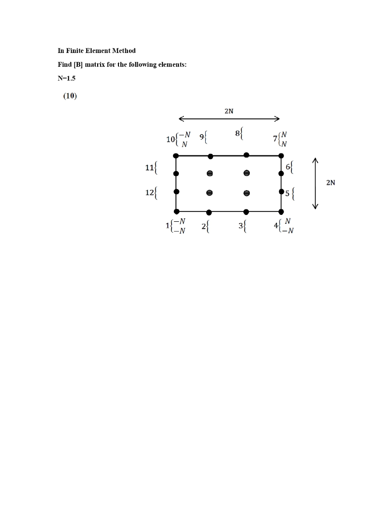 In Finite Element Method Find [B] Matrix For The | Chegg.com