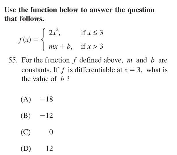 Solved Use the function below to answer the question that | Chegg.com