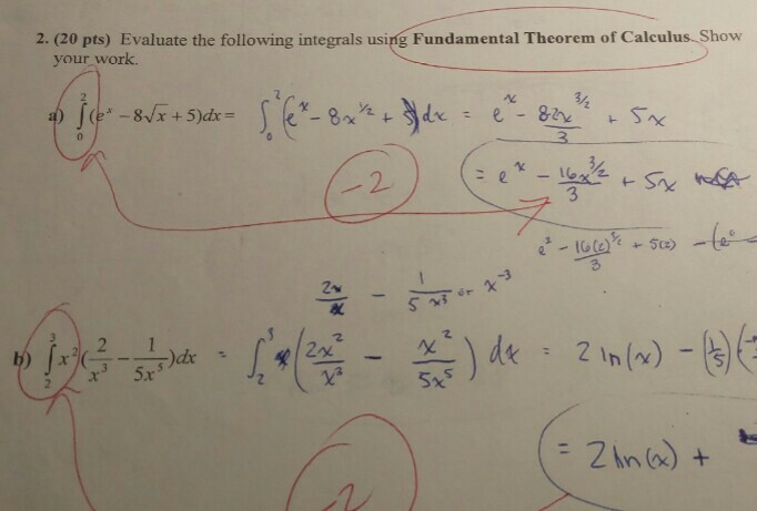 Solved 2. (20 pts) Evaluate the following integrals using | Chegg.com