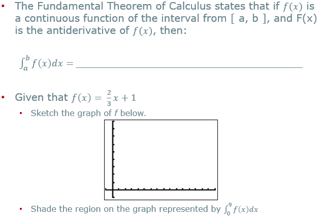 Solved The Fundamental Theorem of Calculus states that if | Chegg.com