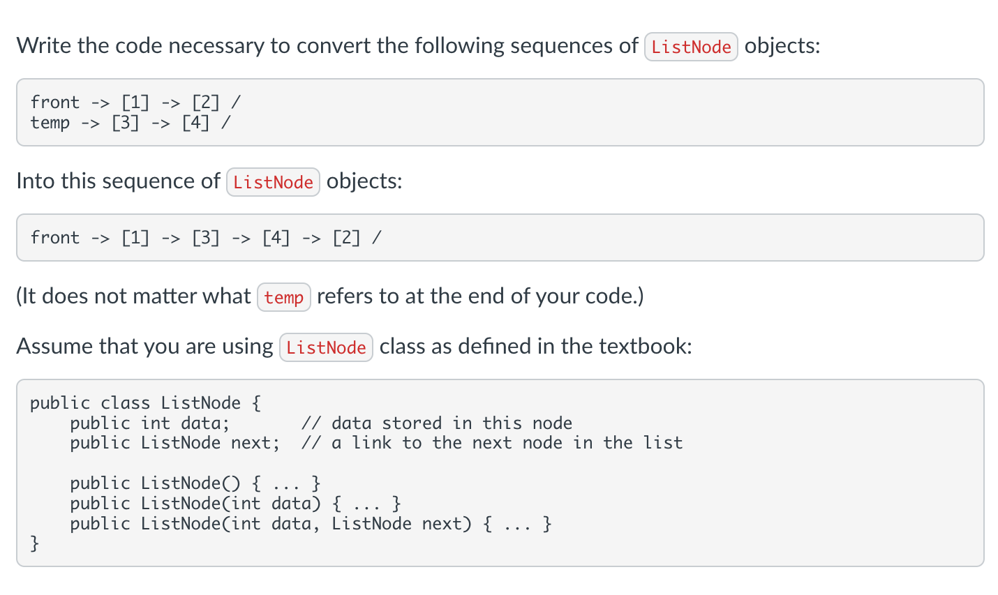 Solved Write the code necessary to convert the following | Chegg.com