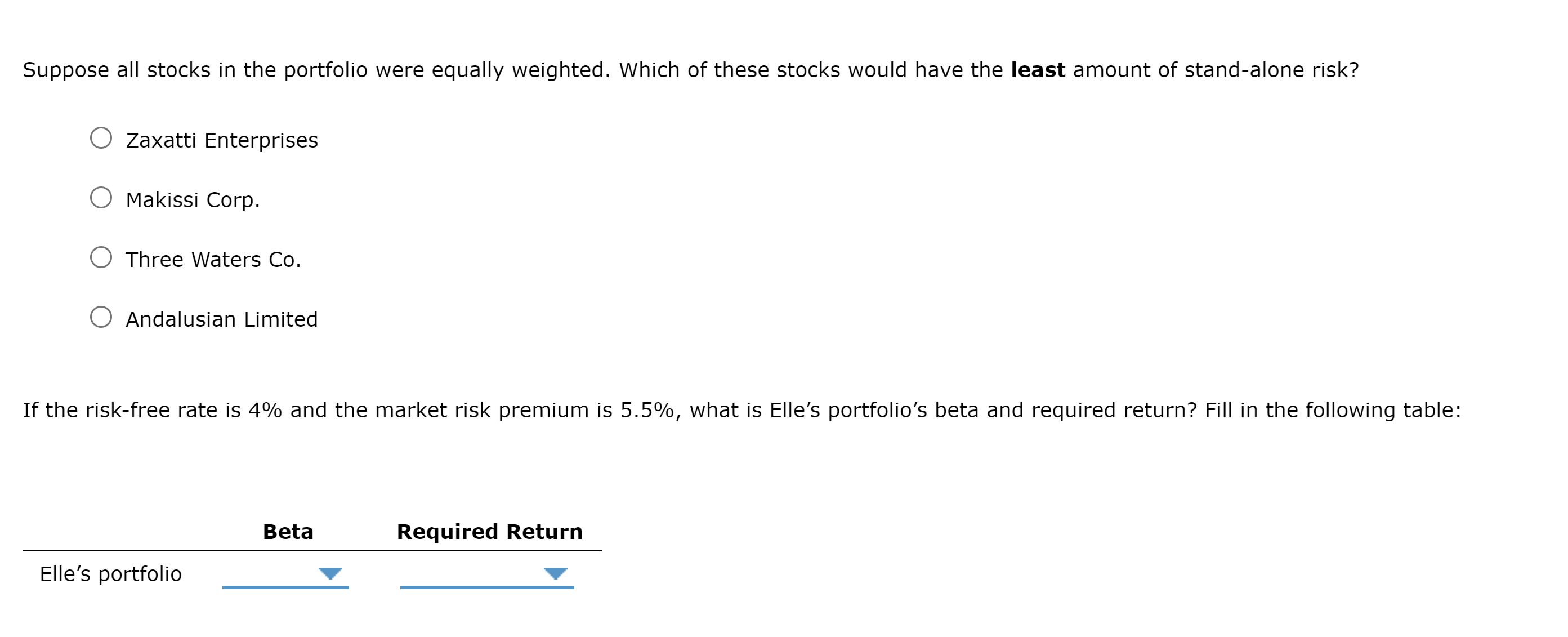 solved-8-portfolio-risk-and-return-elle-holds-a-10-000-chegg