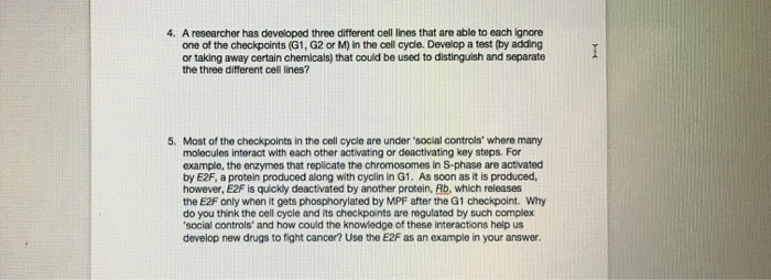 Solved 4. A researcher has developed three different cell | Chegg.com