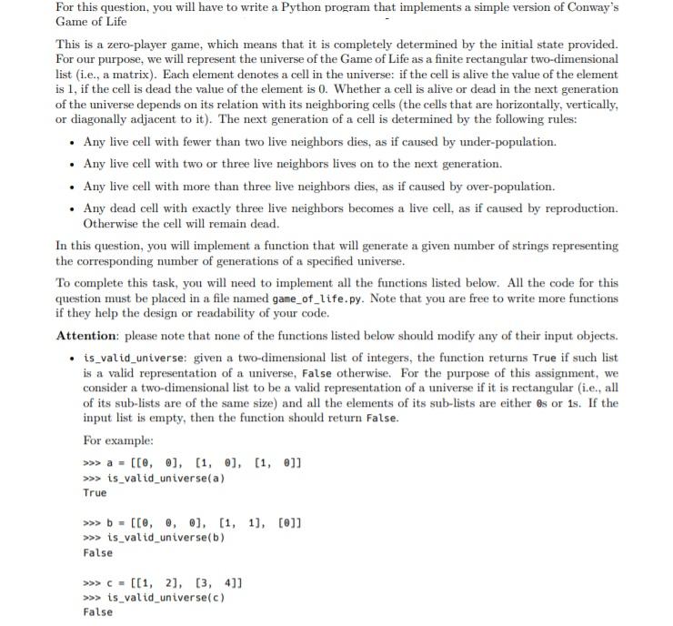 Solved For this question, you will have to write a Python | Chegg.com