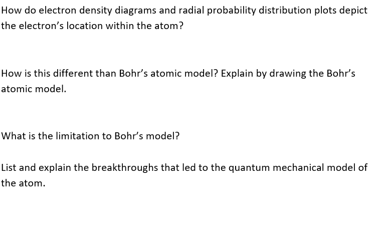 Solved How do electron density diagrams and radial | Chegg.com