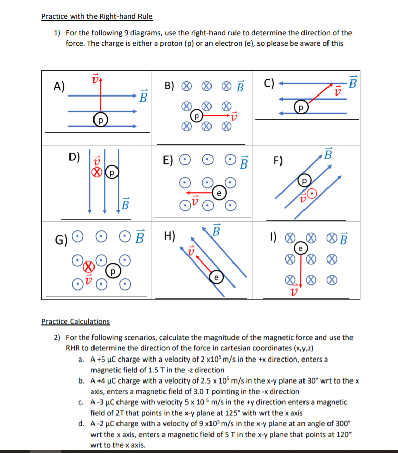 right hand assignment