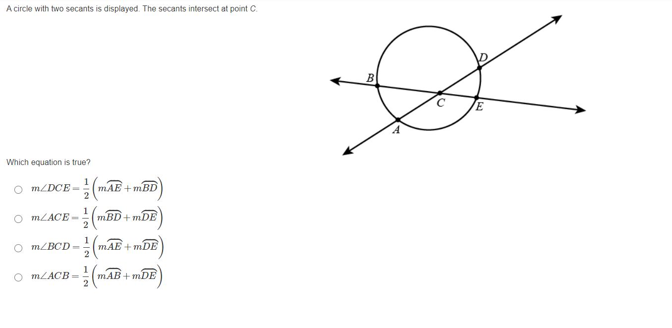 Solved 12. A circle with two secants... I need help with | Chegg.com