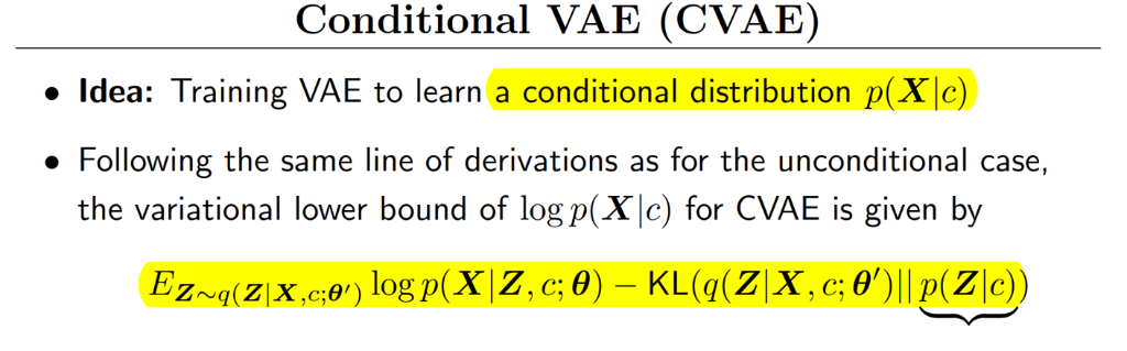 Conditional VAE (CVAE) . Idea: Training VAE to learn | Chegg.com