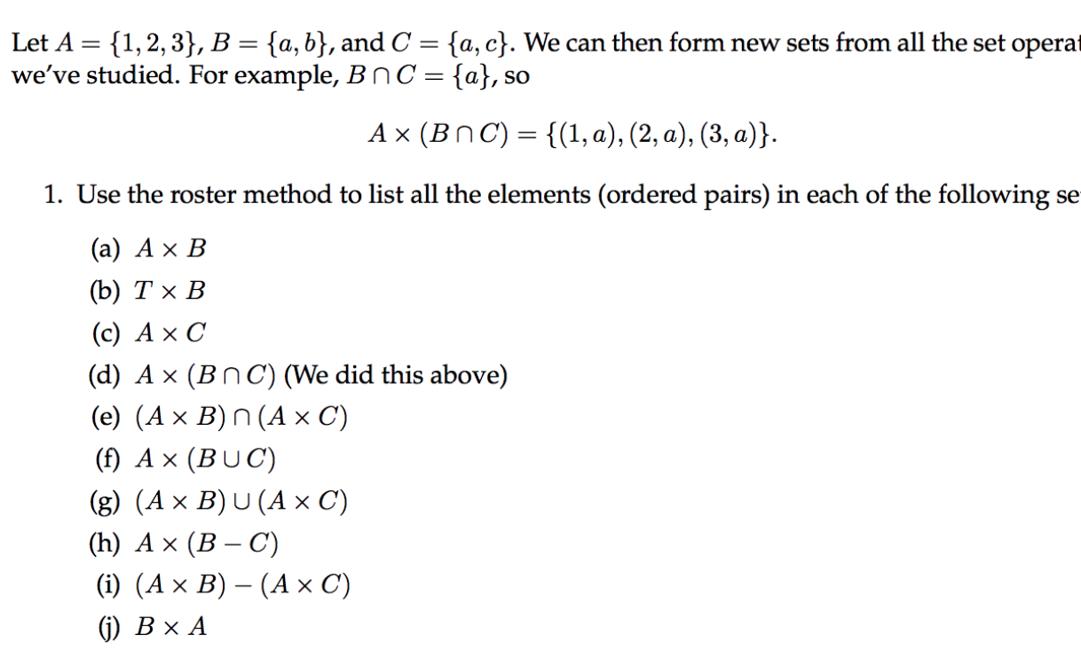 Solved Let A = {1,2,3}, B = {a,b}, And C = {a,c}. We Can | Chegg.com