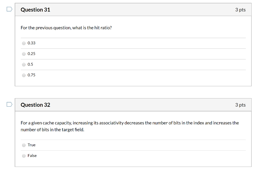 Solved Question 30 3 pts Answer this question based on a | Chegg.com