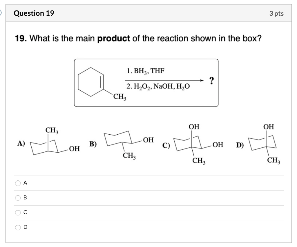 Solved Question 19 3 pts 19. What is the main product of the | Chegg.com