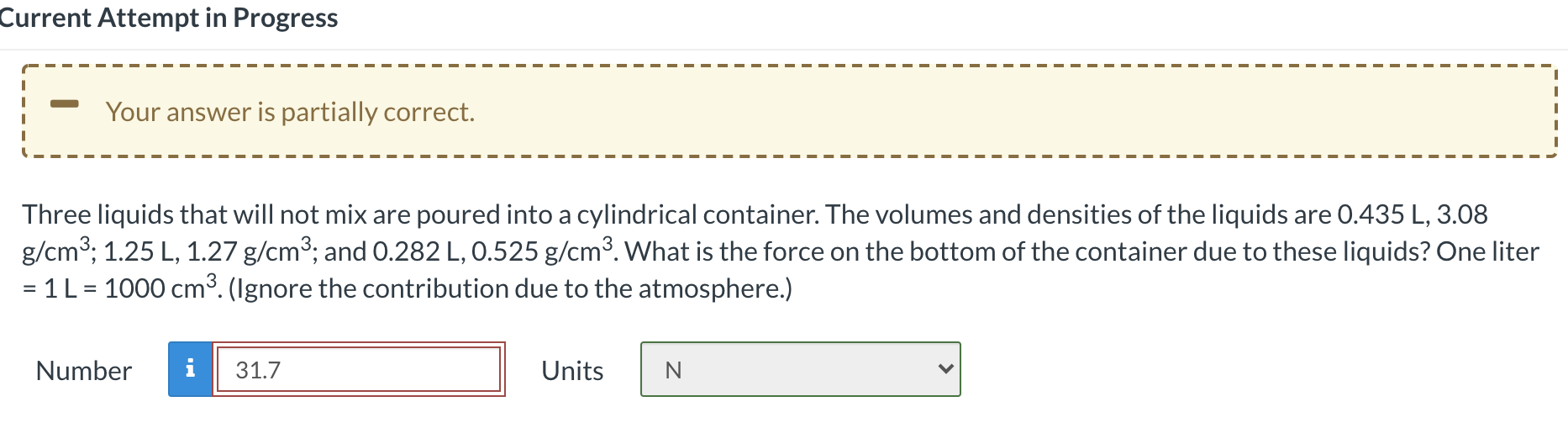 Solved Current Attempt In Progress 1 Your Answer Is Chegg Com