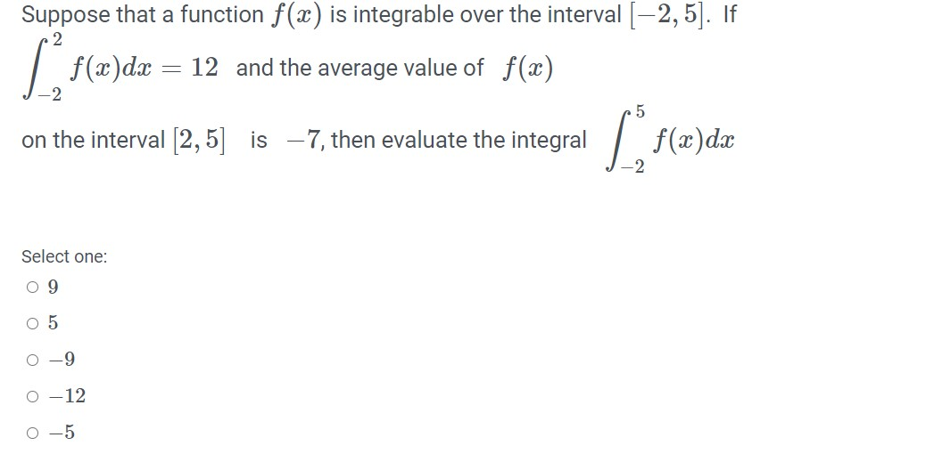 Solved Suppose that a function f(x) is integrable over the | Chegg.com