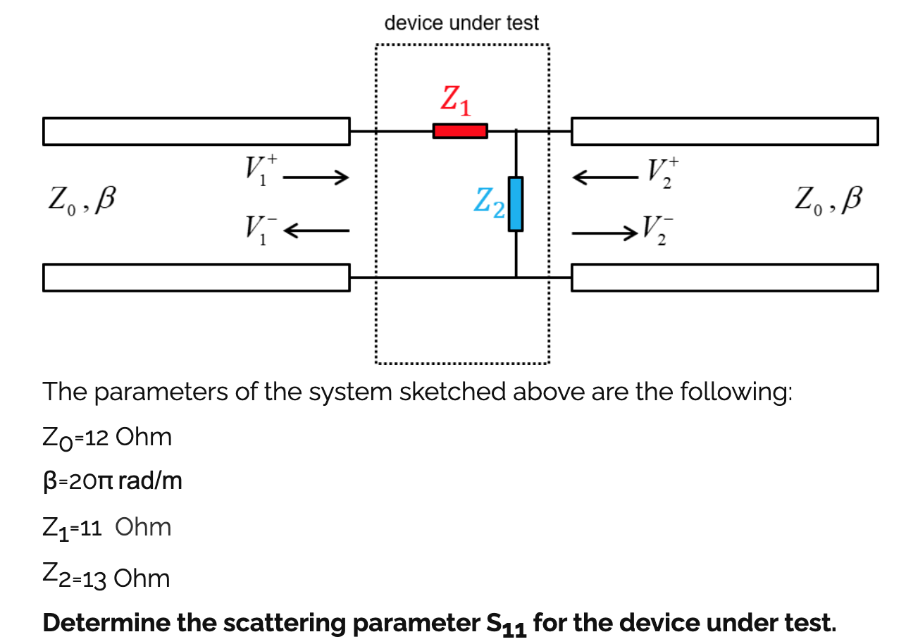 Solved Device Under Test 21 Vit Vit 2 Z Ss 22 Zo Ss Vit Chegg Com