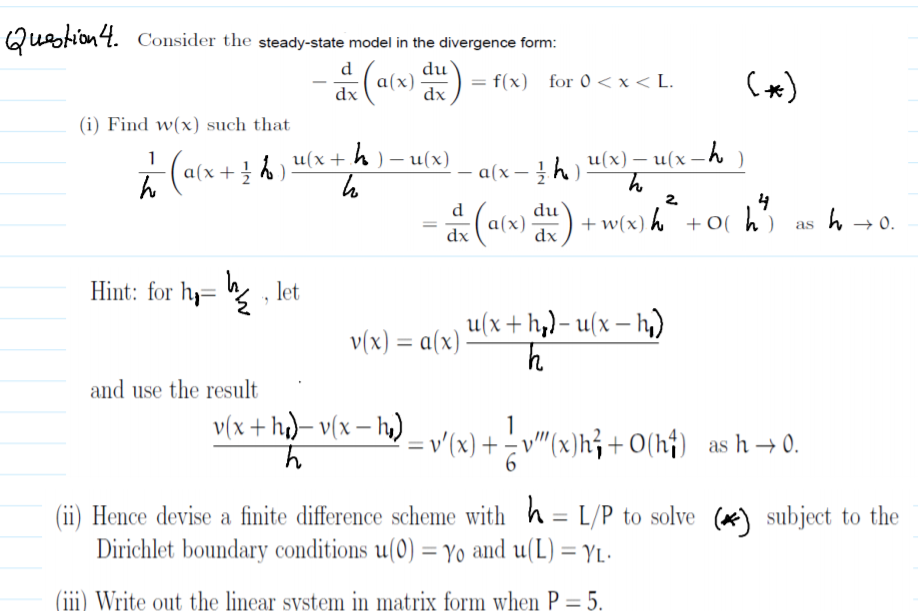 Dx Question 4 Consider The Steady State Model In Chegg Com