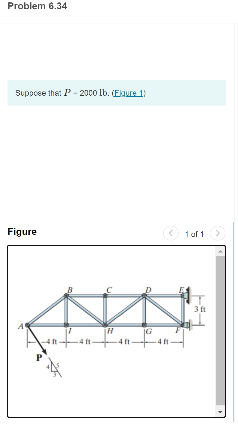 Solved Suppose That P=2000 Lb. (Figure 1) Figure | Chegg.com