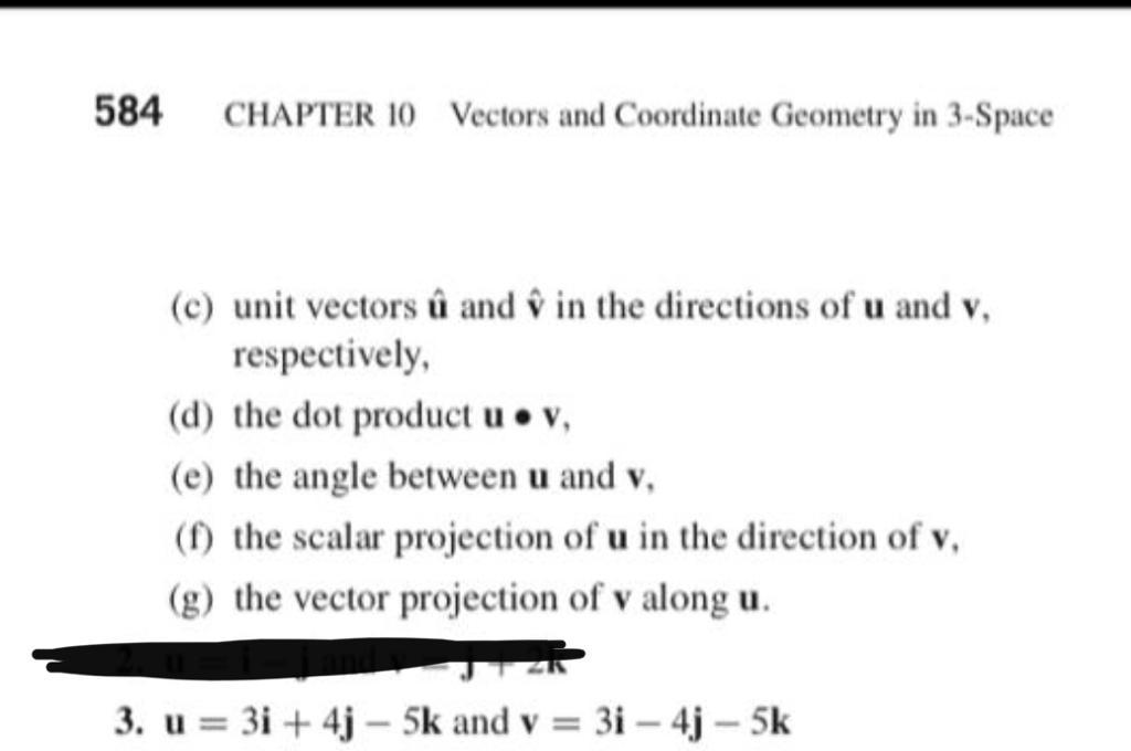 Solved 584 Chapter 10 Vectors And Coordinate Geometry In Chegg Com