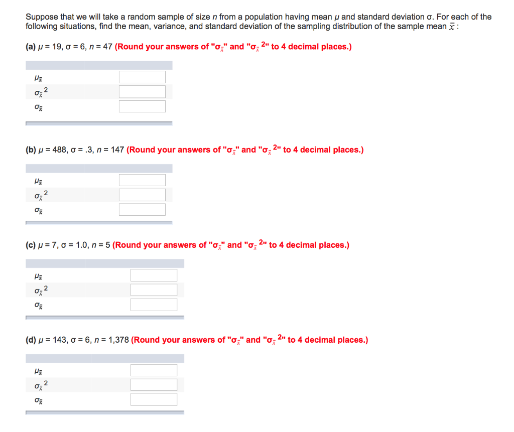 Solved Suppose that we will take a random sample of size n | Chegg.com