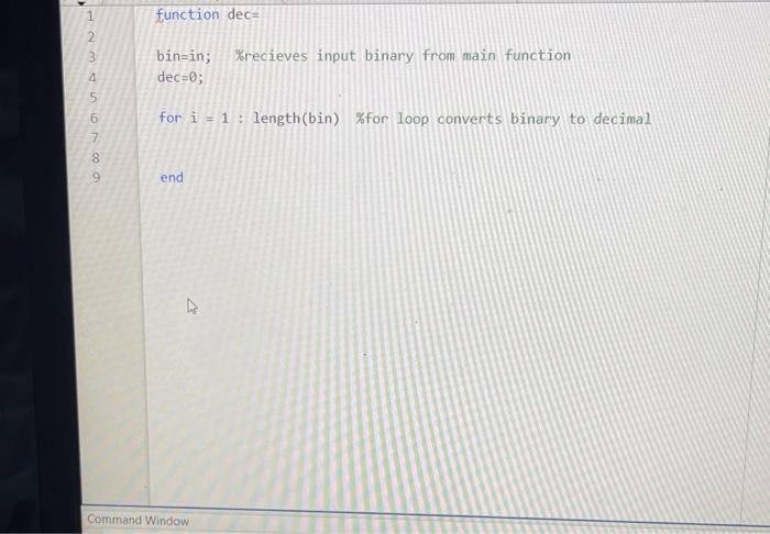 Solved Lab 5 Binary To Decimal Conversion Function. Problem | Chegg.com