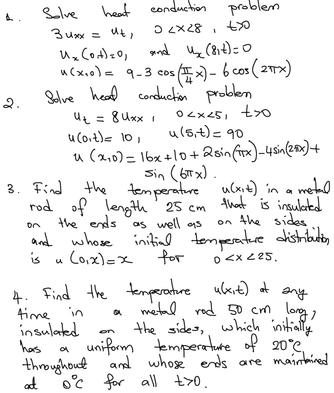 Solved a. Solve heat conduction problem 3uxx=ut,00 | Chegg.com