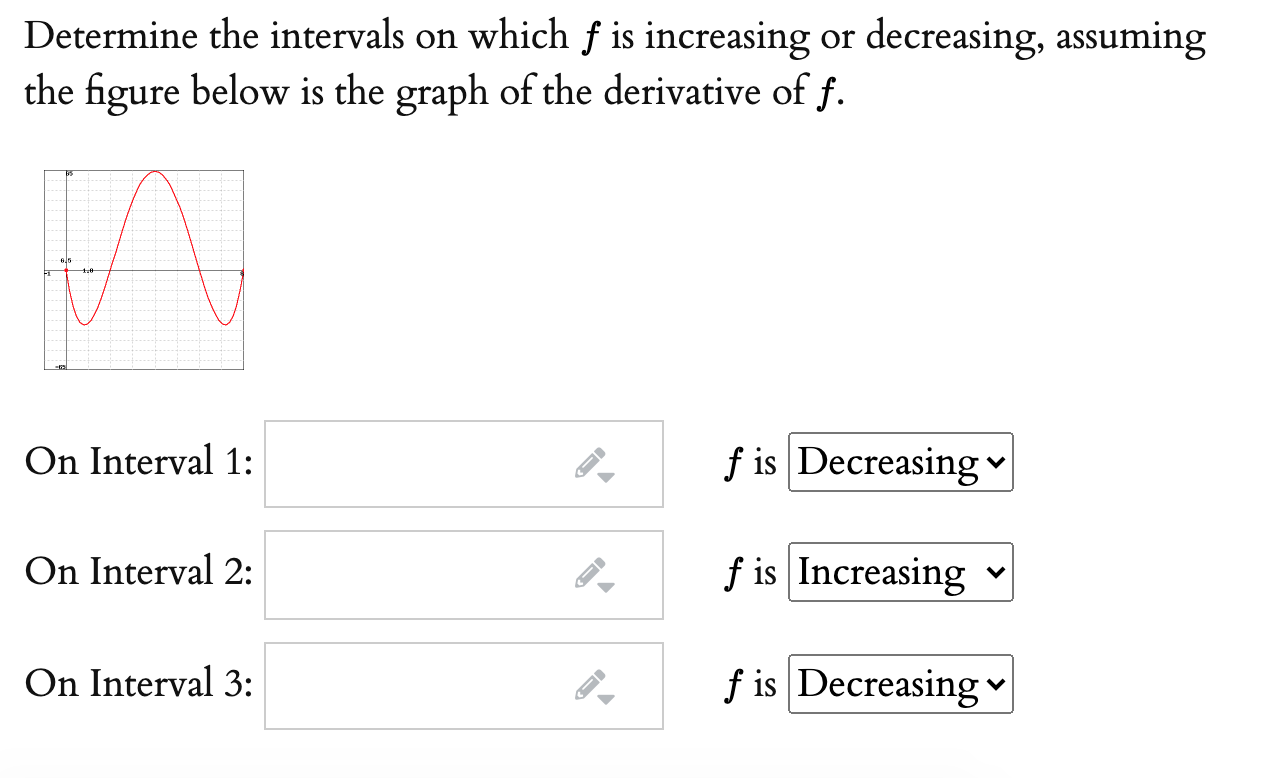 Solved Determine the intervals on which f is increasing or | Chegg.com