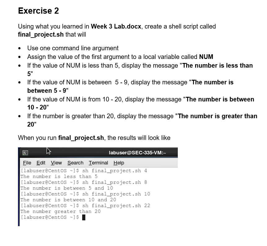 Solved Exercise 2 Using what you learned in Week 3 Lab.docx, | Chegg.com