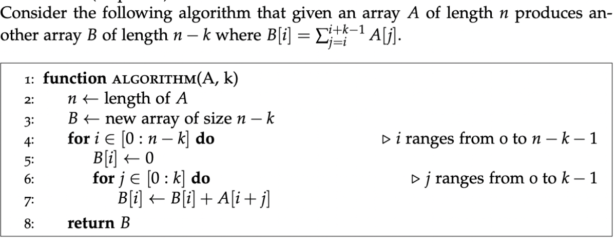 Solved Consider The Following Algorithm That Given An Array | Chegg.com