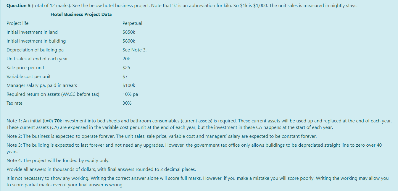 1.Find the project's Firm Free Cash Flow (FFCF) at | Chegg.com