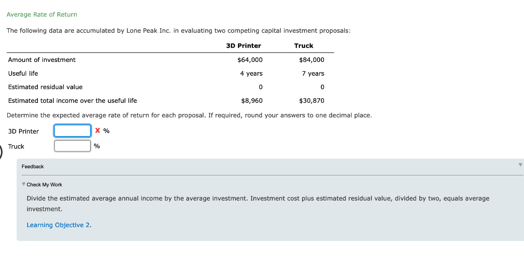 solved-average-rate-of-return-the-following-data-are-chegg