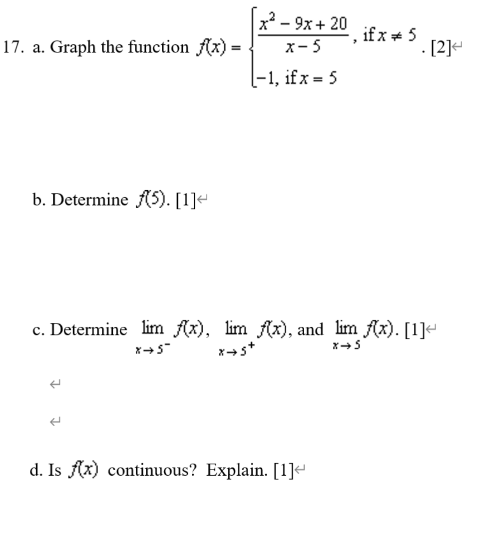 solved-x2-9x-20-x-5-2-17-a-graph-the-function-f-x-chegg