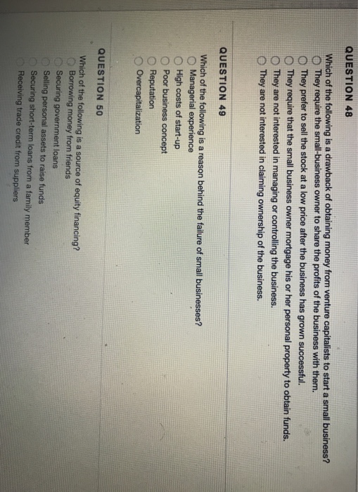 Solved QUESTION 48 Which of the following is a drawback of