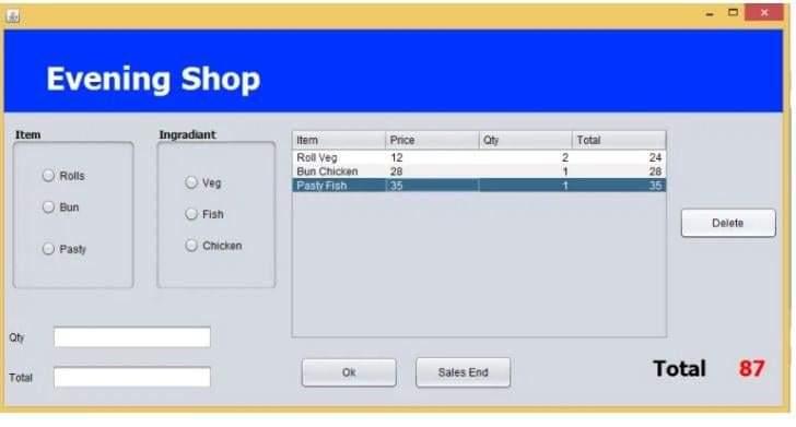 Solved Using Java GUI make a simple POS - coffee shop | Chegg.com