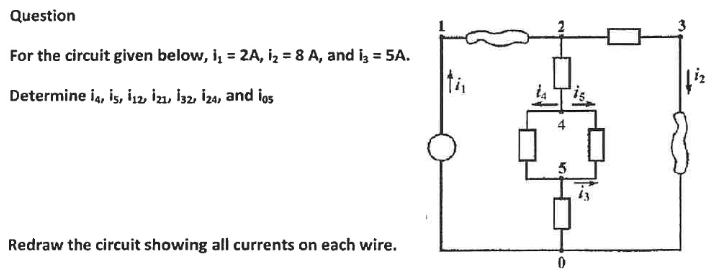 Solved I1=2A, I2=8A, and I3=5A. Determine I4, I5, I12, I21, | Chegg.com