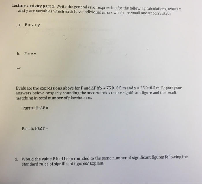 Solved write the general error expression for the following chegg